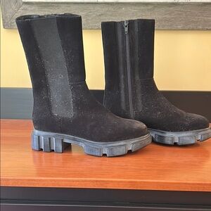 Free People Black Suede Women's Boots